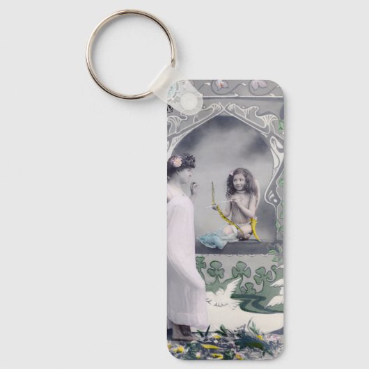 1904アールヌーボーバレンタイン キーホルダー (正面)