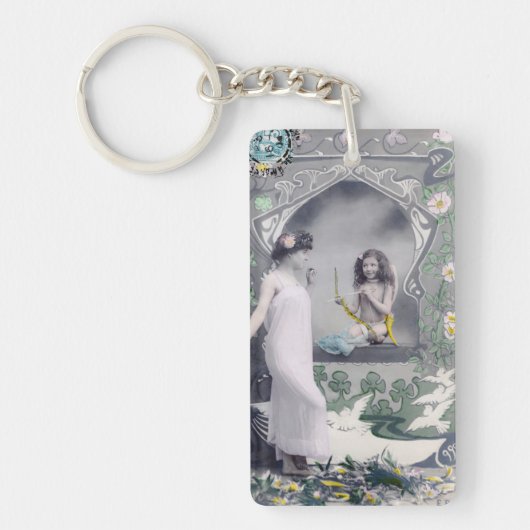 1904アールヌーボーバレンタイン キーホルダー (正面)