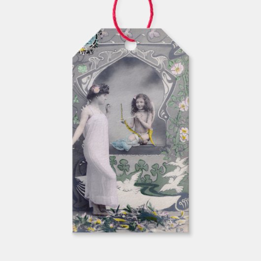 1904アールヌーボーバレンタイン ギフトタグ (正面)