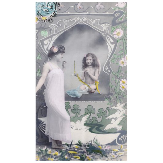 1904アールヌーボーバレンタイン テーブルクロス (正面)