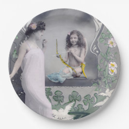 1904アールヌーボーバレンタイン ペーパープレート