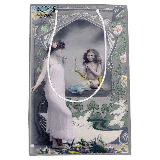 1904アールヌーボーバレンタイン ミディアムペーパーバッグ (正面)