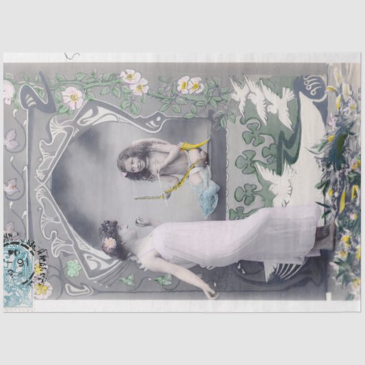 1904アールヌーボーバレンタイン 薄葉紙 (正面)