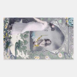 1904アールヌーボーバレンタイン 長方形シール