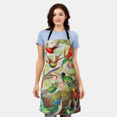 1904ハチドリプリント エプロン (着用した状態)