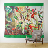 1904ハチドリプリント タペストリー (インサイチュ(横))