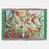 1904ハミングバードプリント スローブランケット (正面)