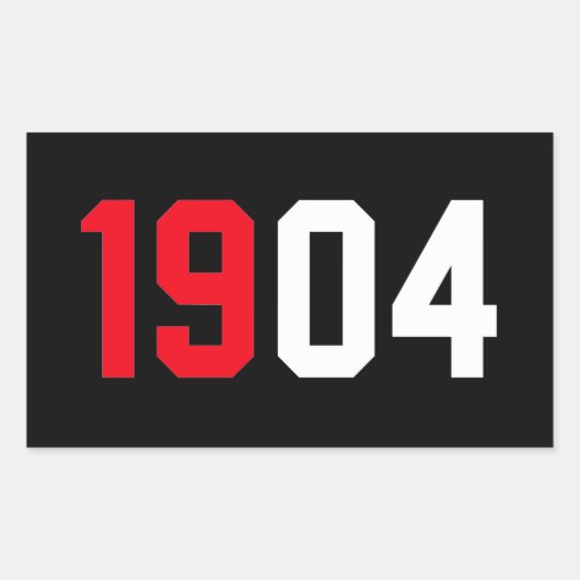 1904ベンフィカレッドホワイト 長方形シール (正面)