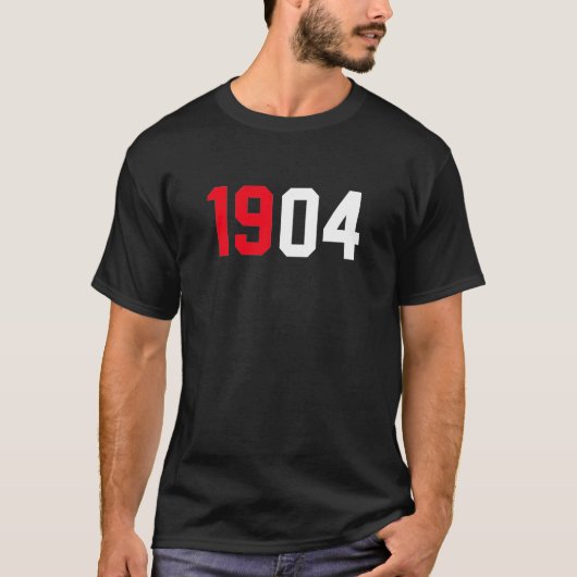 1904ベンフィカレッドホワイト Tシャツ (正面)