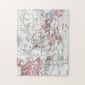 1904年にイギリスの所有物を示す世界地図 ジグソーパズル (縦)