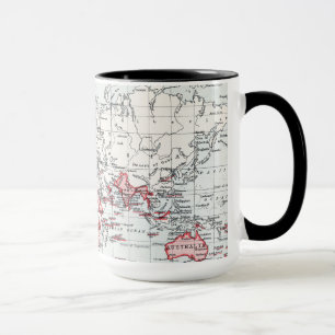 1904年にイギリスの所有物を示す世界地図 マグカップ