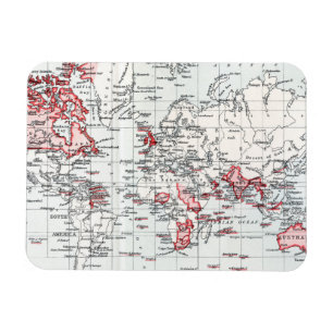 1904年にイギリスの所有物を示す世界地図 マグネット