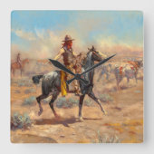 1904年にチャールズ・マリオン・ラッセルによってアルカリを通じて スクエア壁時計 (正面)