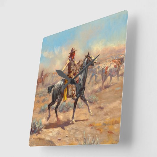 1904年にチャールズ・マリオン・ラッセルによってアルカリを通じて スクエア壁時計 (傾斜)