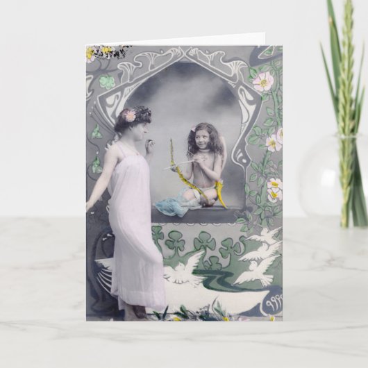 1904年のアール・ヌーヴォー風バレンタイン カード (正面)