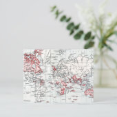 1904年のイギリス領を示す世界地図 ポストカード (スタンド正面)