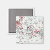 1904年のイギリス領を示す世界地図 マグネット (正面/裏面)