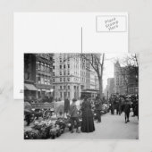 1904年のイースターFowers NYC郵便はがき シーズンポストカード (正面/裏面)