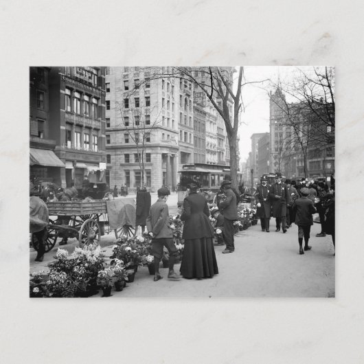1904年のイースターFowers NYC郵便はがき シーズンポストカード (正面)