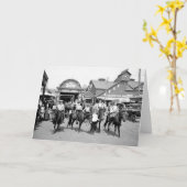 1904年のコニーアイランドNYの挨拶状 カード (黄色い花)