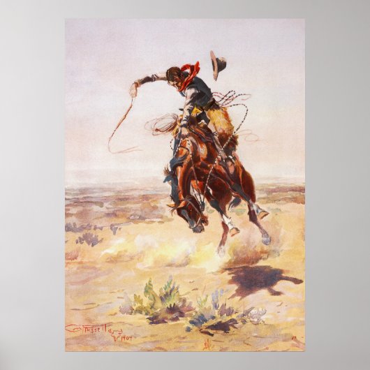 1904年のチャールズ・マリオン・ラッセルの悪いホス ポスター (正面)