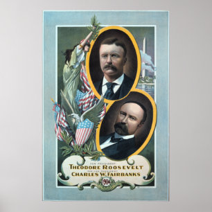 1904年のTeddy Rooseveltの選挙ポスター ポスター