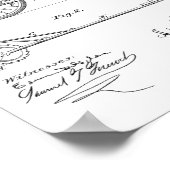 1904年レバー式自転車特許プリント ポスター (角)