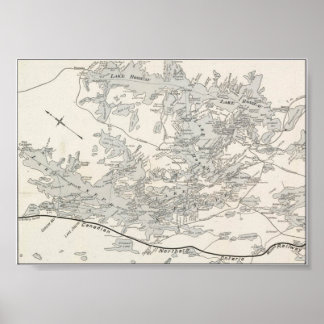 1904年地図ポスター ポスター