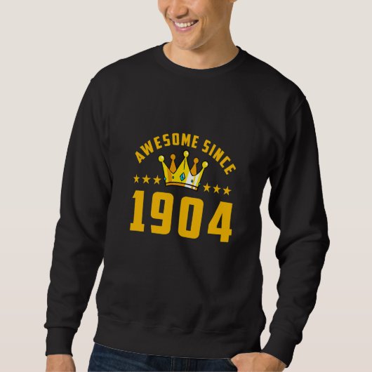 1904年生まれの誕生日   スウェットシャツ (正面)