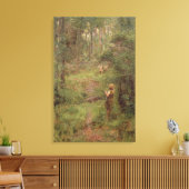 1904年、小さな女の子がブッシュで見たもの キャンバスプリント (インサイチュ (リビング))