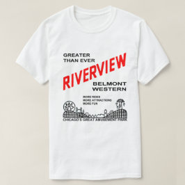 〒1904-1967年シカゴ市リバービューアミューズメントパーク Tシャツ