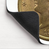 1904 20ドルの硬貨の前部(頭部)または$20お金 マウスパッド (コーナー)