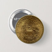1904 20ドルの硬貨、背部(尾)または$20 缶バッジ (正面&裏面)