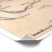 1904 Map of Canals Connecting Manchester ポスター (角)