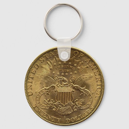 1904 Twenty Dollar Coin, back (tail)または$20 キーホルダー (正面)