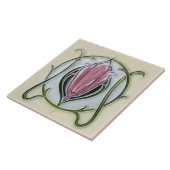 1905アールヌーボーギボンズ英国フローラ タイル (側面)