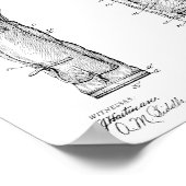 1905ゴルフクラブキャディバッグデザインパテントアートプリント ポスター (角)