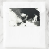 1905タフ小さな女の子 長方形シール (バッグ)