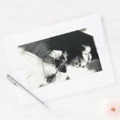 1905タフ小さな女の子 長方形シール (封筒)