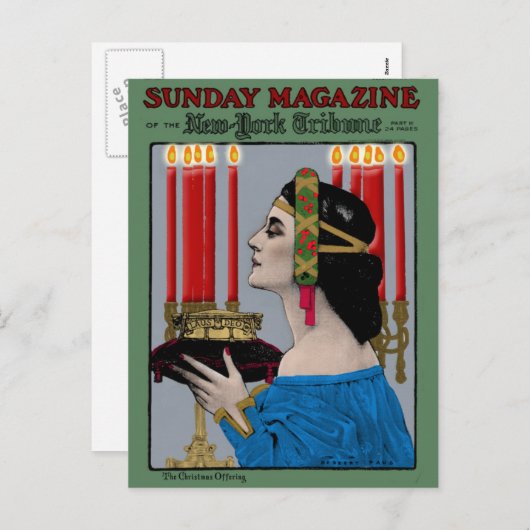 1905ニュー素晴らしヨーク・トリビューン・アート・カード シーズンポストカード (正面/裏面)