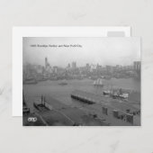 1905ブルックリンハーバー&ニューヨーク ポストカード (正面/裏面)