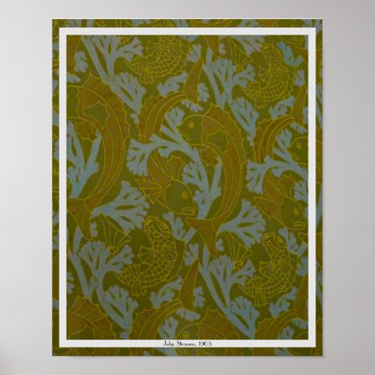 1905ヴィンテージヨーロッパ水泳壁紙 ポスター (正面)