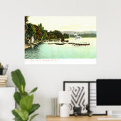 1905ヴィンテージ・バムス・ポイント、チョータカ湖、 ポスター (ホームオフィス)