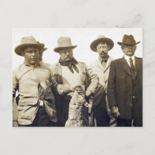 1905年のテディ・ルーズベルト 狼狩り ポストカード