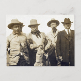1905年のテディ・ルーズベルト 狼狩り ポストカード