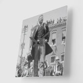 1905年のテディ・ルーズベ与えルト総裁スピーチ スクエア壁時計 (傾斜)