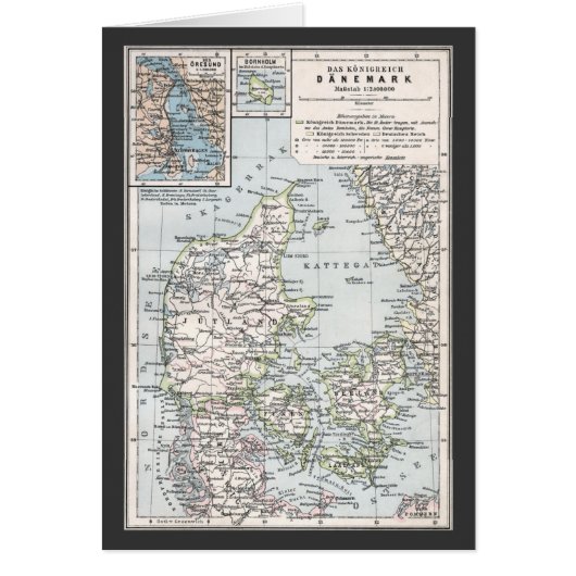 1905年のデンマーク古地図, デンマーク（Danmark） デンマーク語表記, 1905 (正面)
