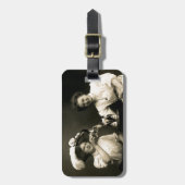 1905年のビール飲むガールフレンド ラゲッジタグ (正面縦)