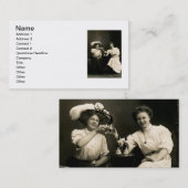 1905年のビール飲むガールフレンド 名刺 (正面/裏面)