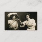1905年のビール飲むガールフレンド 名刺 (裏面)